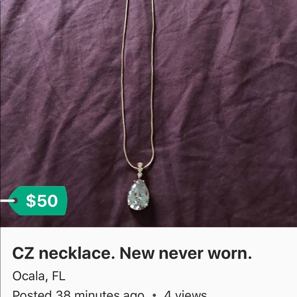 Sterling silver/cubic zirconia jewelry. Make offer - Picture 7 of 8